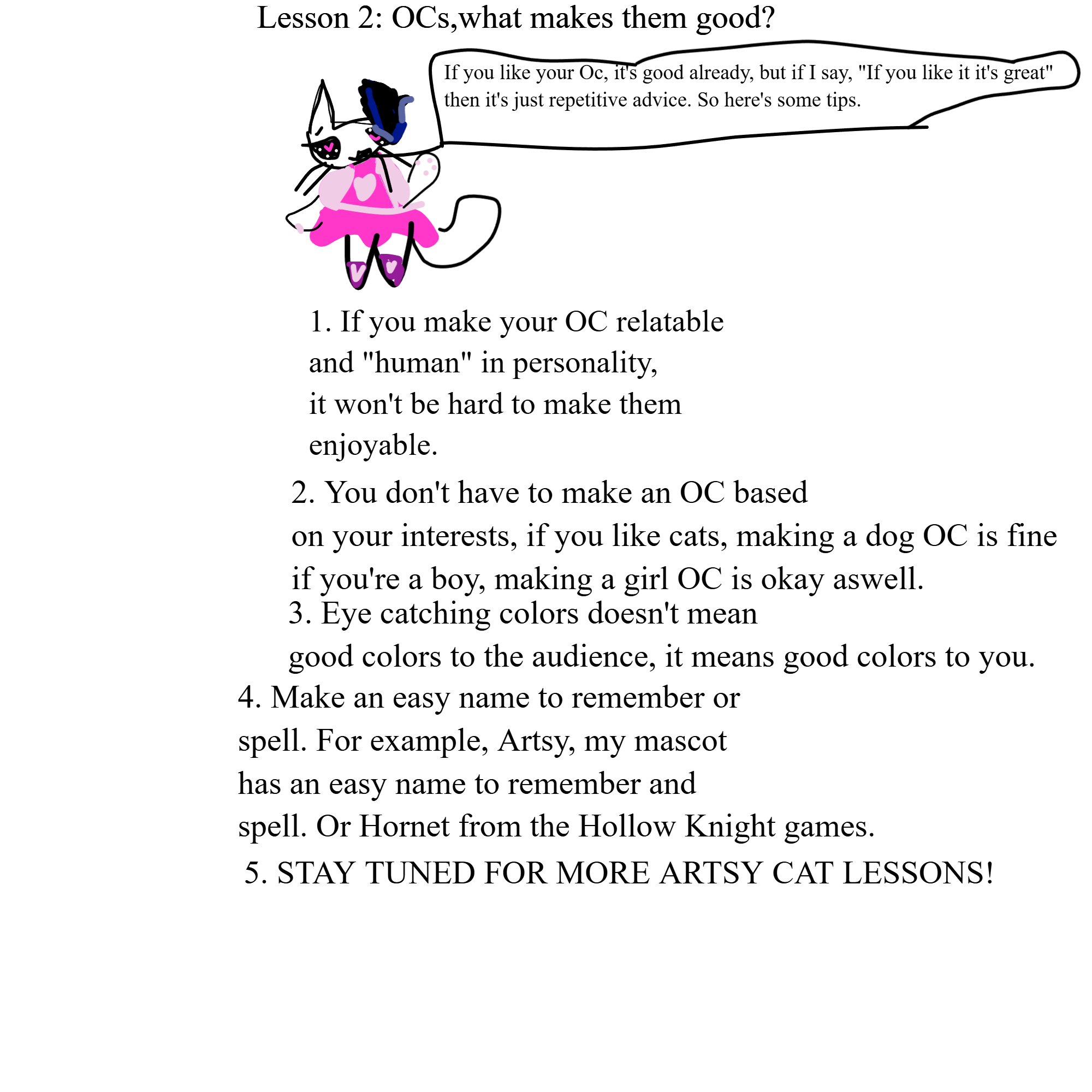 Artsy Cat Lesson Two