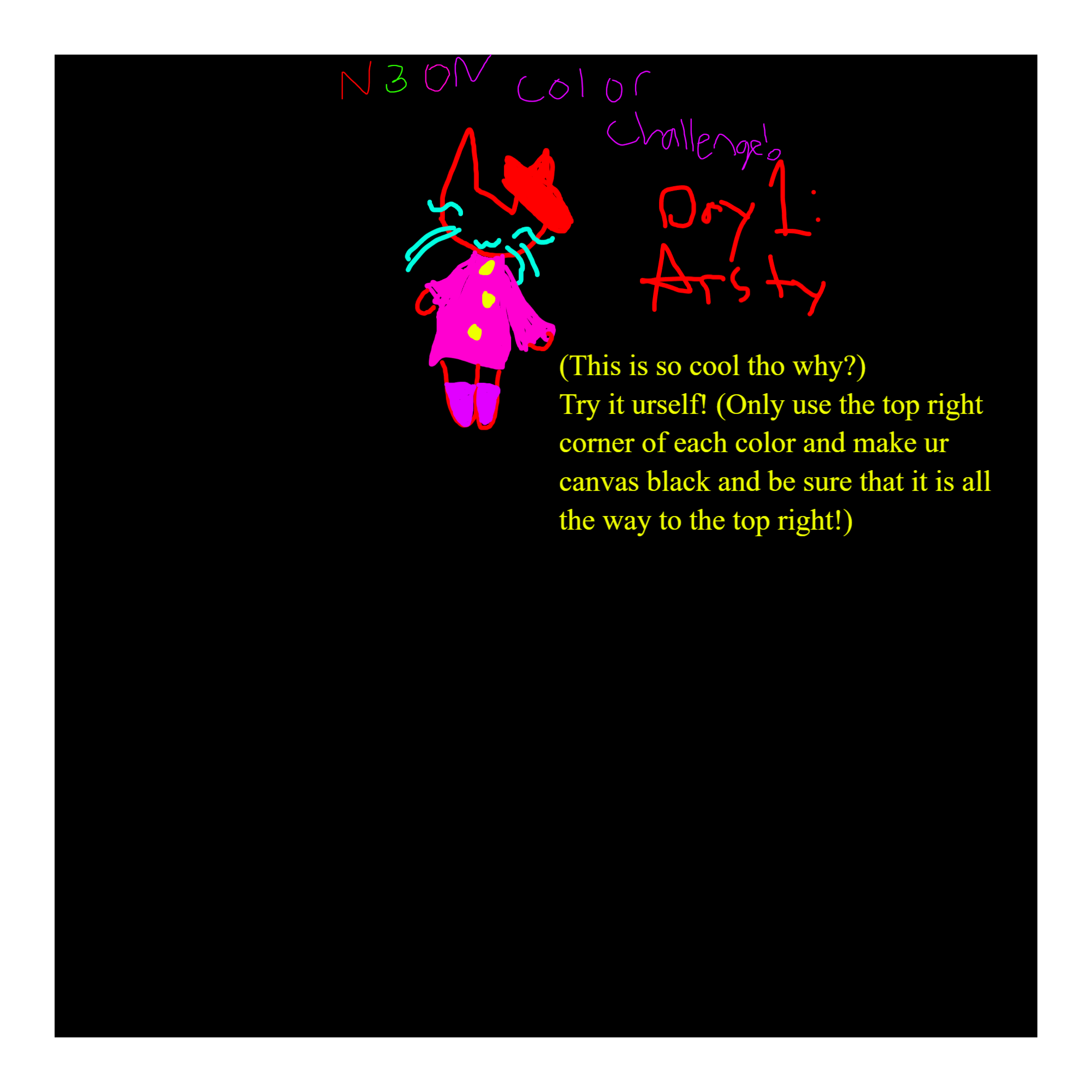 Neon Color Challenge Day 1