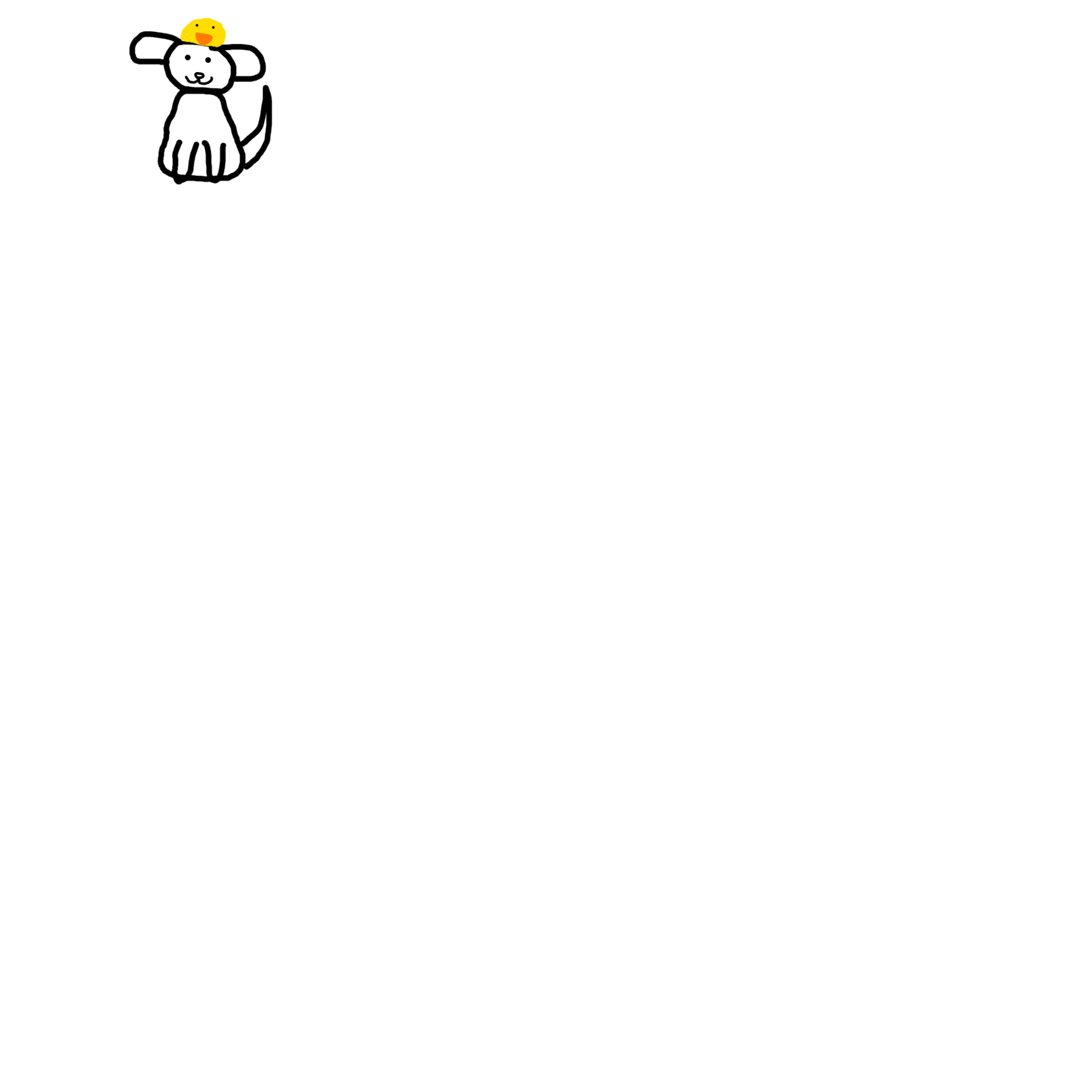 Drawing of dogduck created on DrawIsland