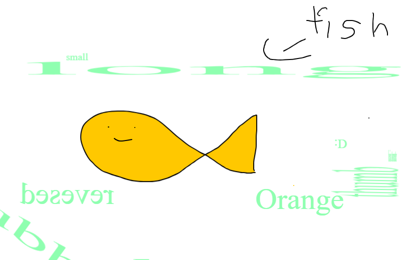 Drawing of fishy created on DrawIsland