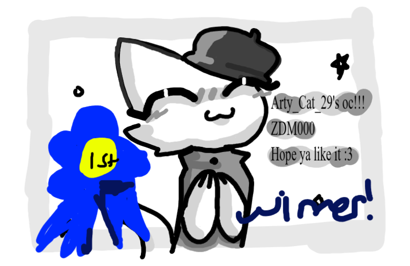 Drawing of Winner for my art contest created on DrawIsland