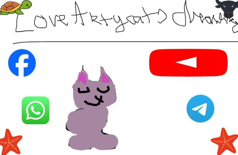 Drawing of Love Artcats drawings created on DrawIsland