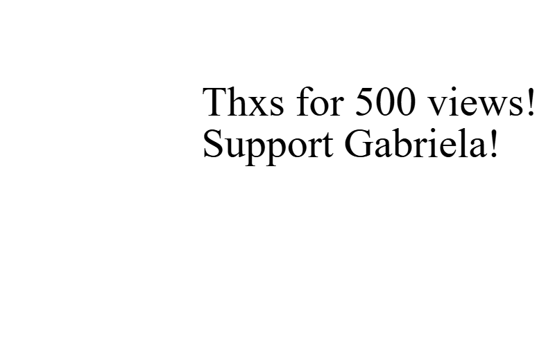 Thxs for 500 views! Support my sis