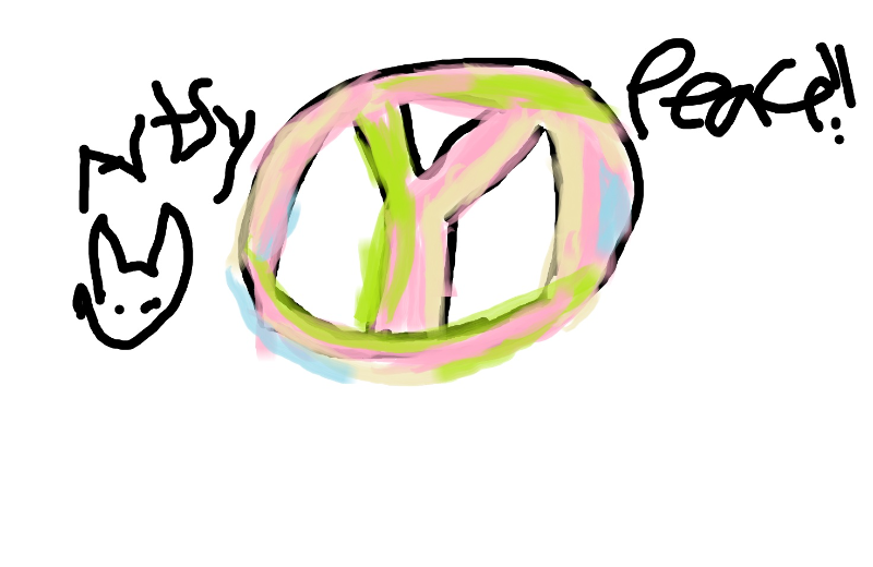 Drawing of I would like to make peace created on DrawIsland