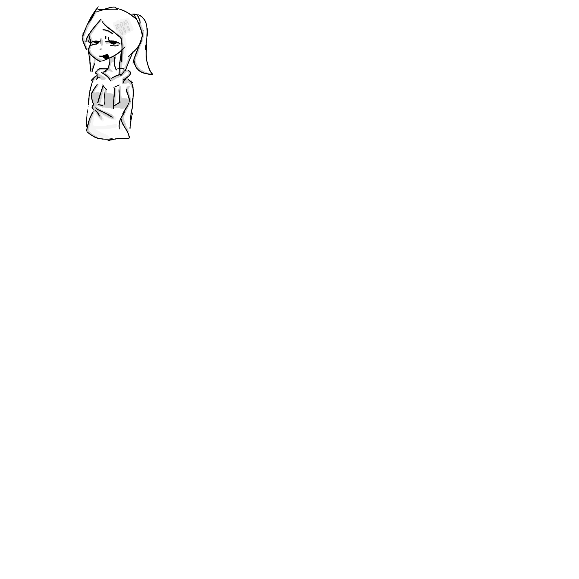 Drawing of Girl created on DrawIsland