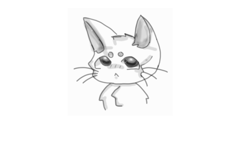 Drawing of magma cat created on DrawIsland