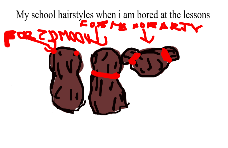My school hairstyles when i am bored at the lessons
