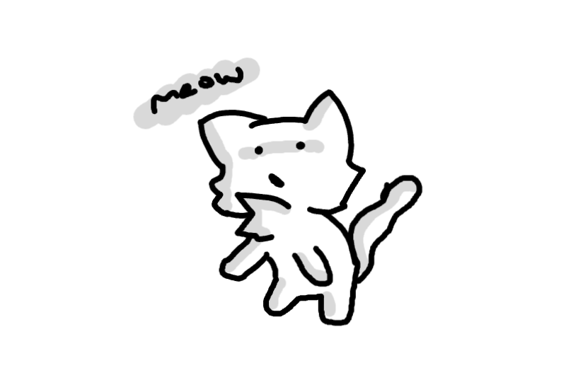 Drawing of cat cat created on DrawIsland