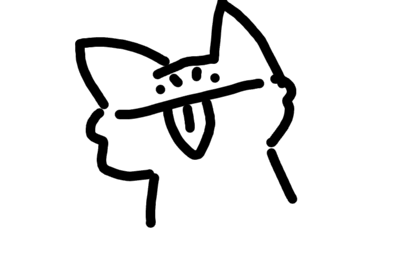 Drawing of lick cat created on DrawIsland