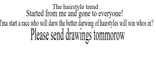 Ima start a hairstyle drawing competition