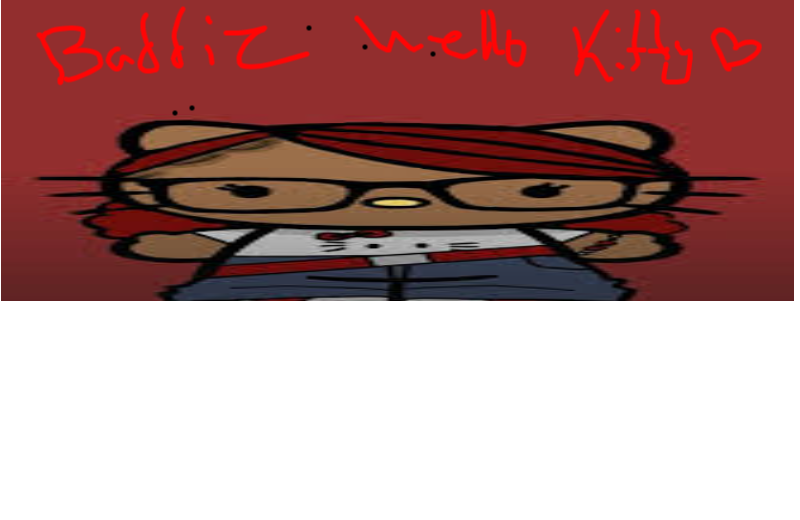 Drawing of is hello kitty baddie created on DrawIsland