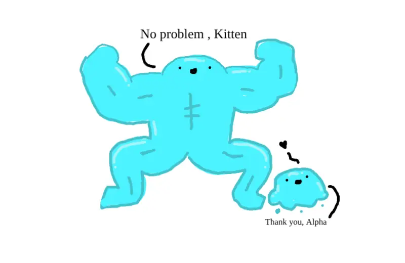 Drawing of Buff Slimes created on DrawIsland
