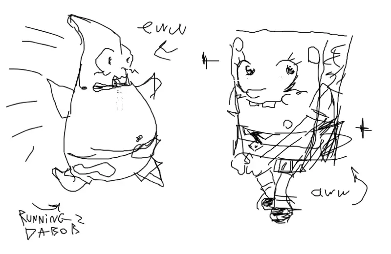 spongebob lazy sketch