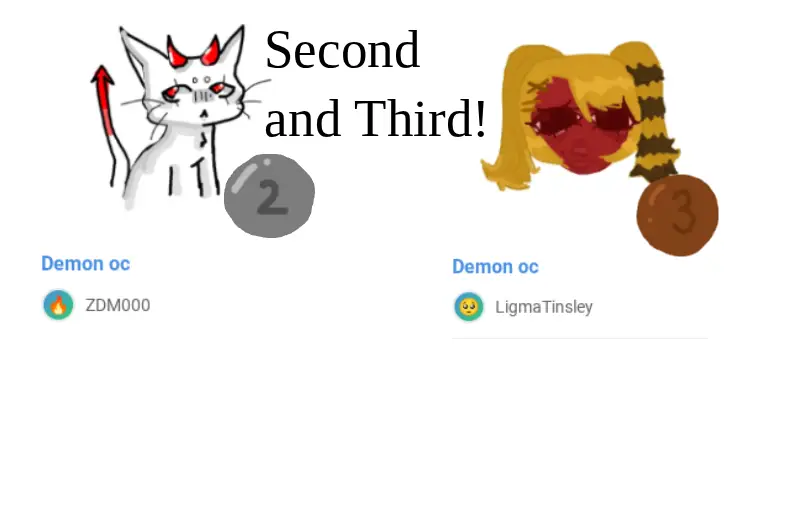 SECOND AND THIRD PLACE WINNERS