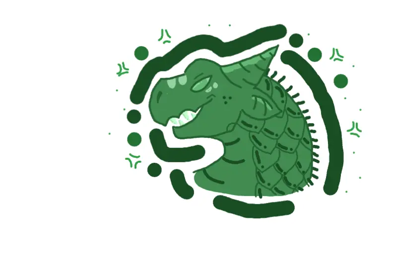 Drawing of Green Dragon! created on DrawIsland