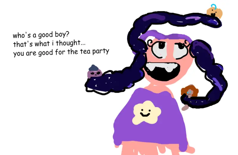 Drawing of lilly love braids created on DrawIsland