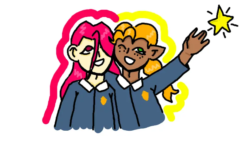 Drawing of The Duo created on DrawIsland