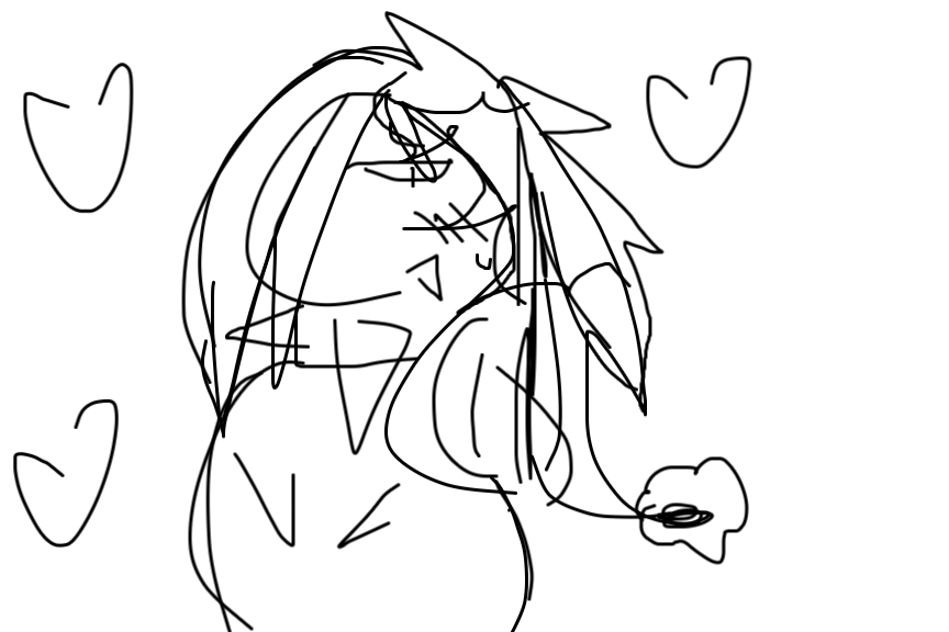 Drawing of Rae ! But a lazy doodle of her mini ! created on DrawIsland
