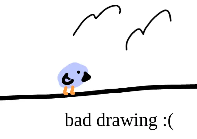 Drawing of did this with black and white created on DrawIsland