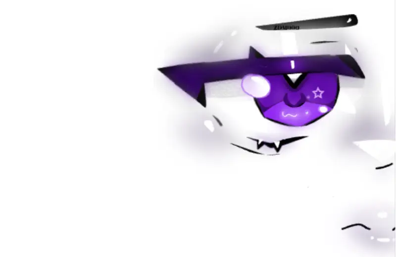 Drawing of Violet (anime?) eyes created on DrawIsland