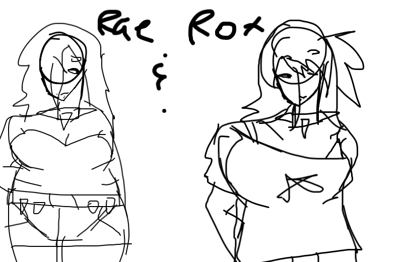 Drawing of Rae and Rox ! created on DrawIsland