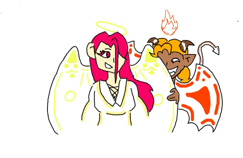 Drawing of The Duo (again) created on DrawIsland