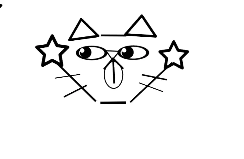 Drawing of SHAPE CAT created on DrawIsland