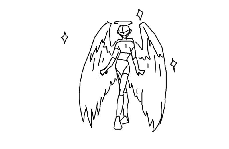 Drawing of Angel base created on DrawIsland