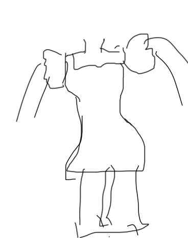 Drawing of Puff sleeves kurta created on DrawIsland
