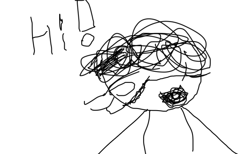 Drawing of Hello everyone created on DrawIsland
