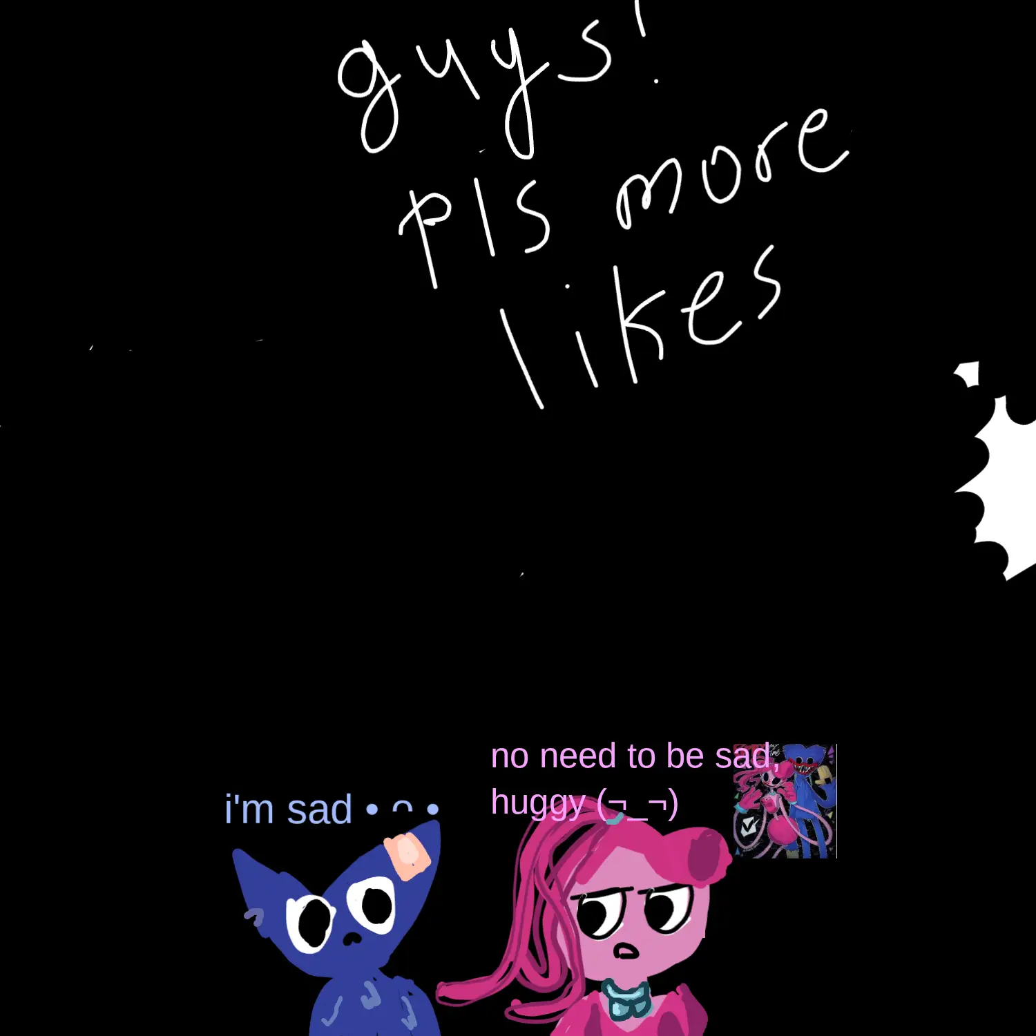Drawing of no need to be sad created on DrawIsland