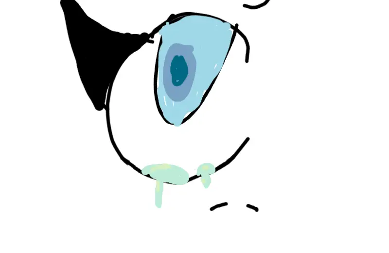 Drawing of green tears -emi created on DrawIsland