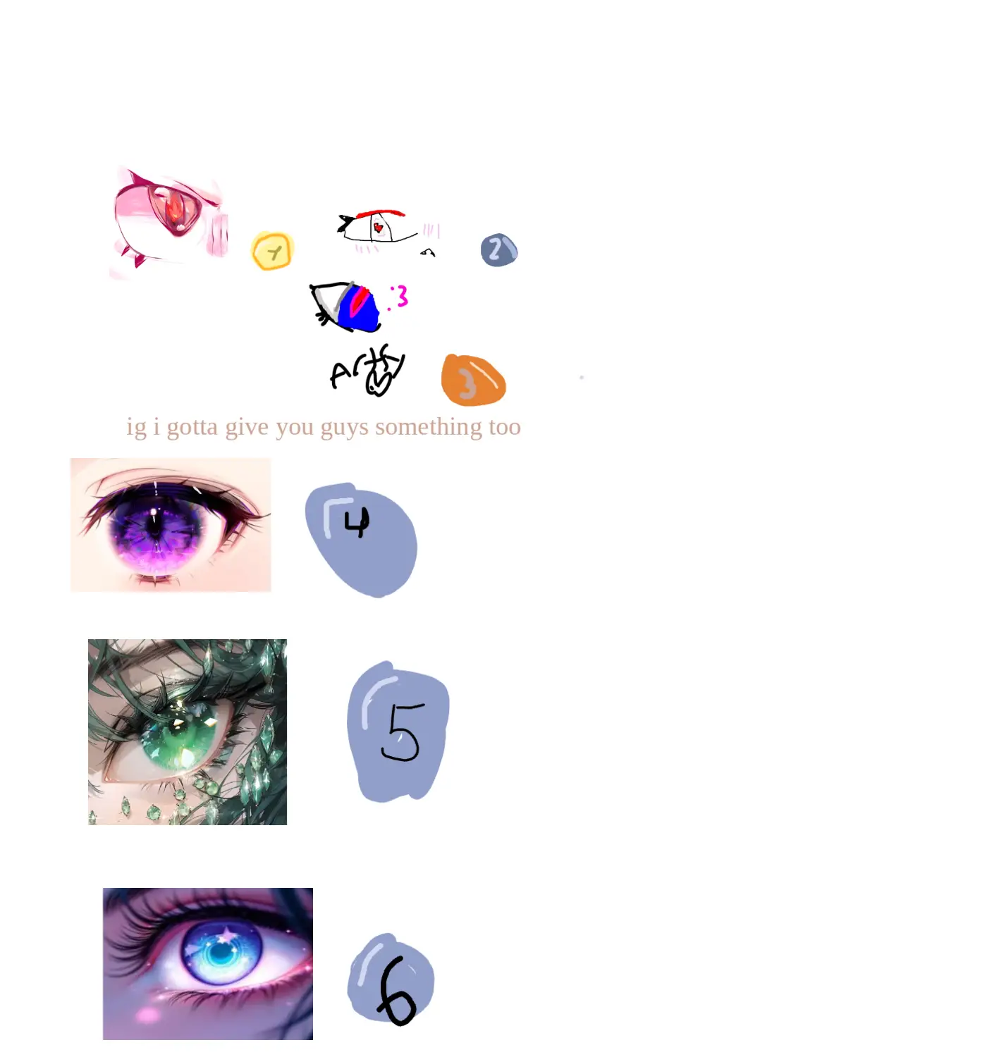 Drawing of for the eye contest created on DrawIsland