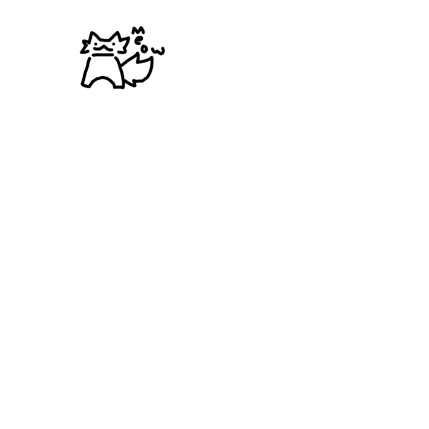 Drawing of Chairman Meow created on DrawIsland