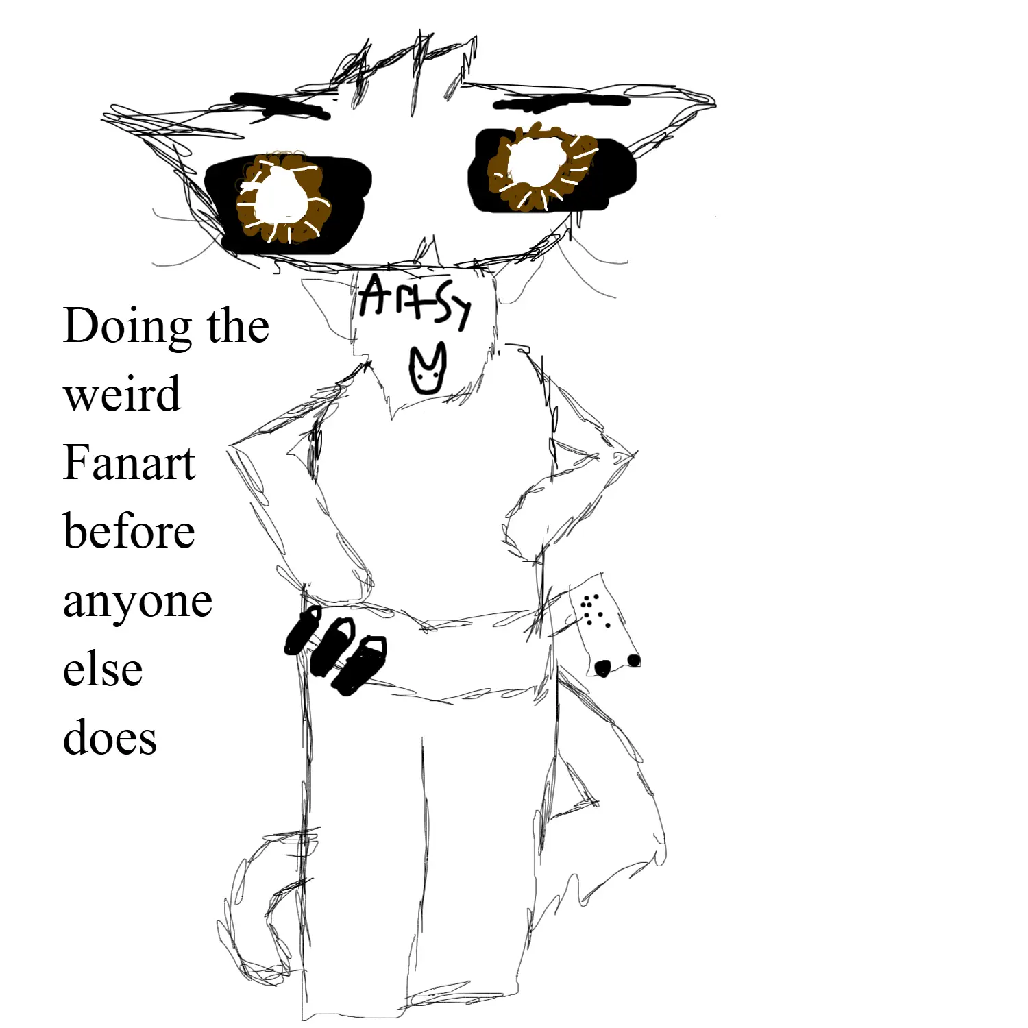 Drawing of Doing the weird fanart b4 anyone else does bc I DO NOT wanna see it check disc created on DrawIsland
