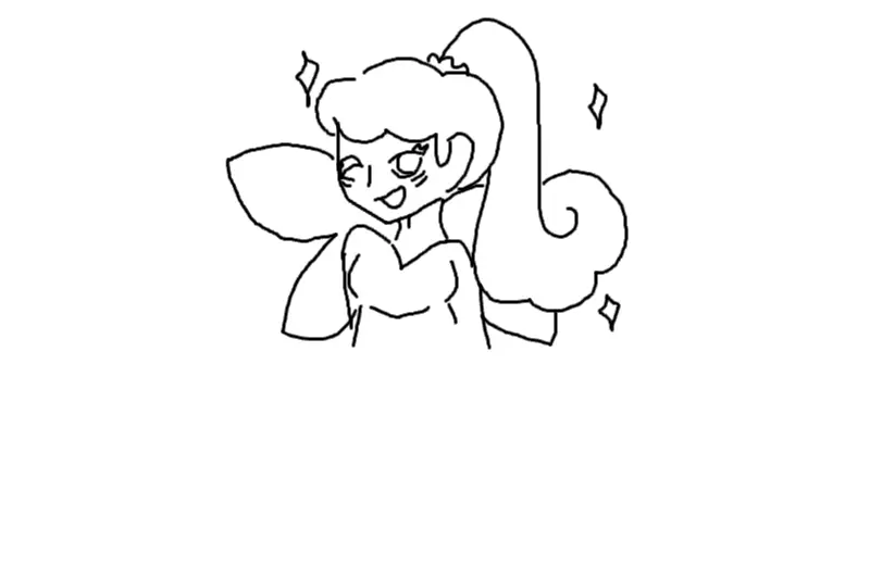 Drawing of Fairy created on DrawIsland