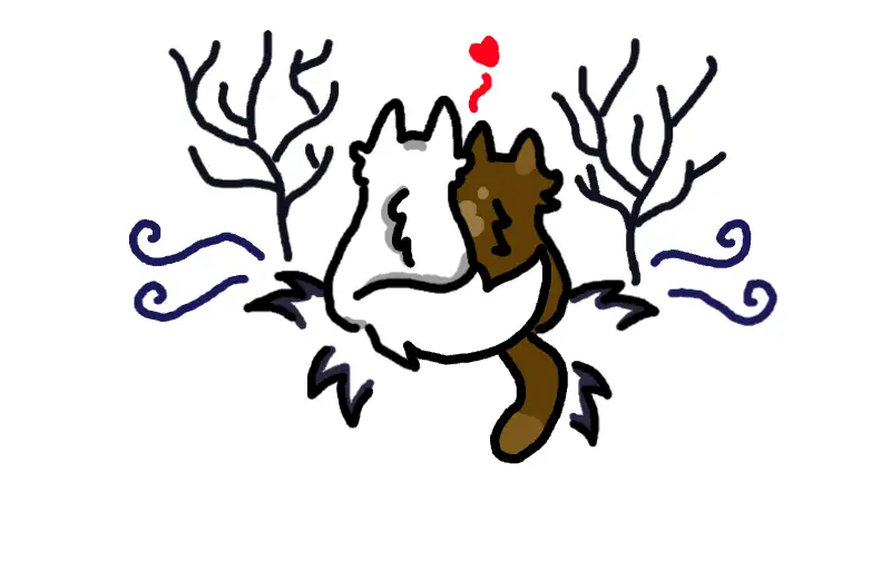 Drawing of Snowflake and Muffin created on DrawIsland