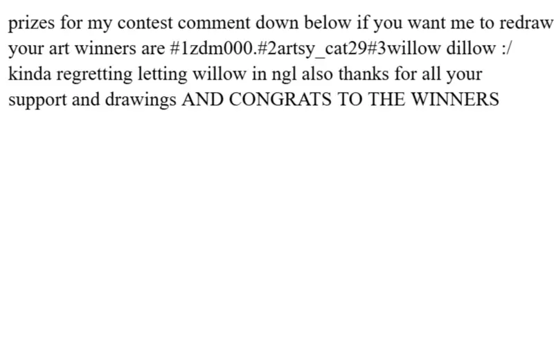 Drawing of prizes created on DrawIsland