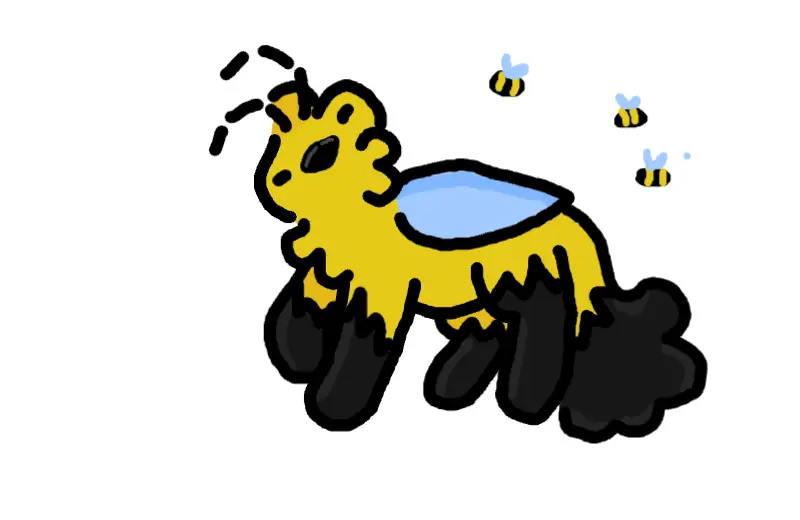 Drawing of Bumble created on DrawIsland
