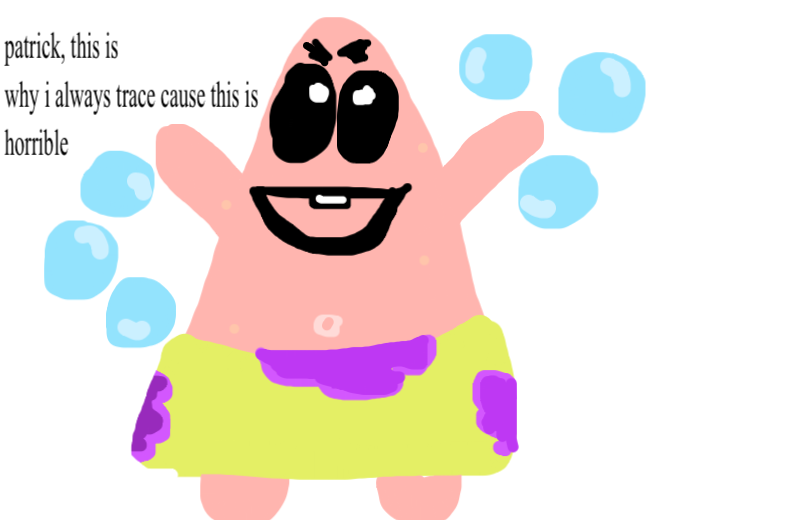 Drawing of Patrick created on DrawIsland