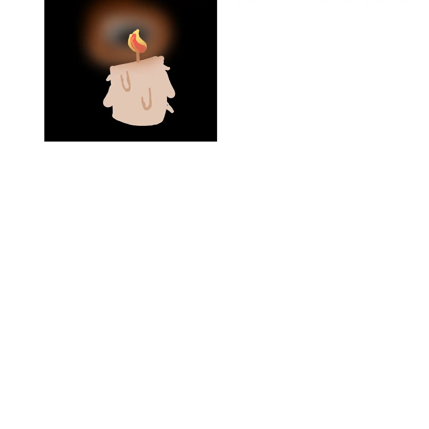 Drawing of candle created on DrawIsland