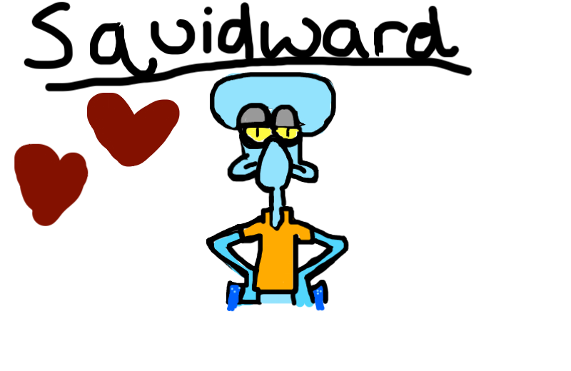 Drawing of Squidward created on DrawIsland
