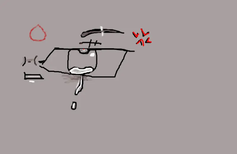 Drawing of anime eye crying created on DrawIsland