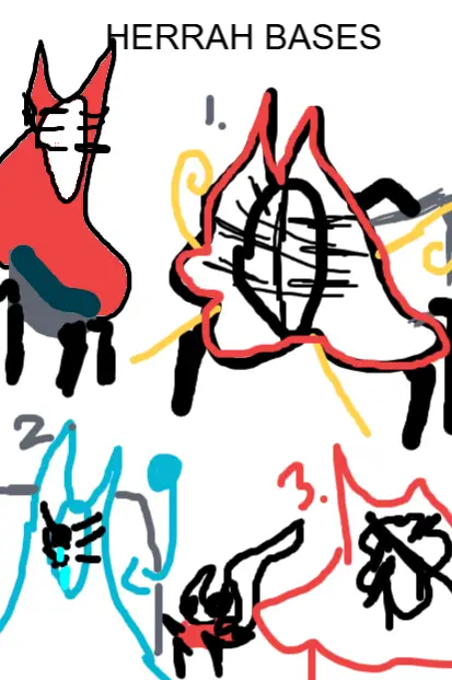 Drawing of Herrah bases created on DrawIsland