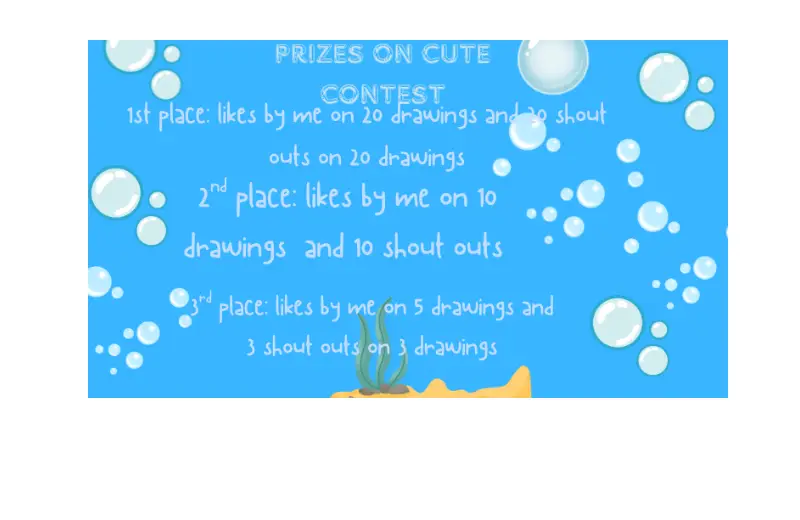 Drawing of prize (ish) in art contest (the cute one) created on DrawIsland