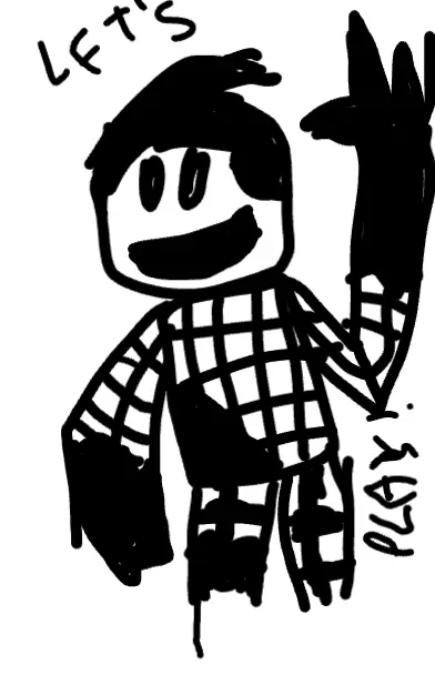 Corrupted Billy sketch (Roblox OC evil side)