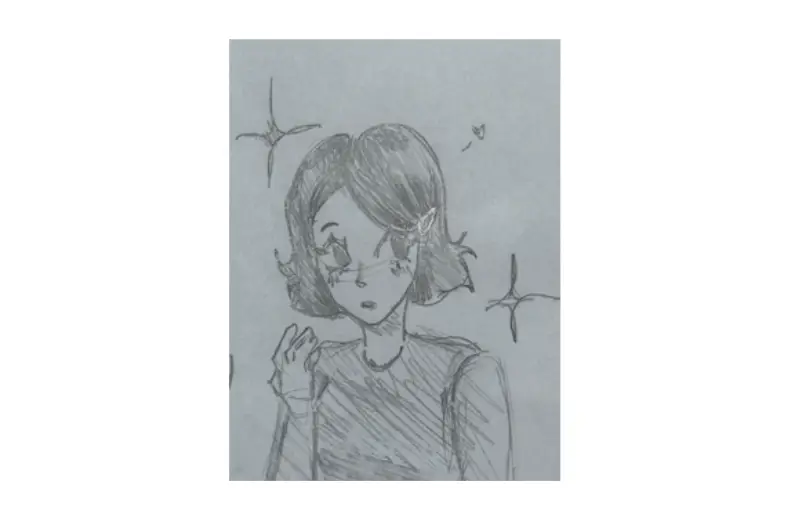 Drawing of Girl sketch created on DrawIsland