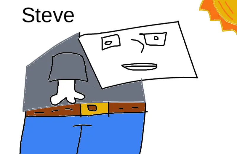 Drawing of This is steve created on DrawIsland