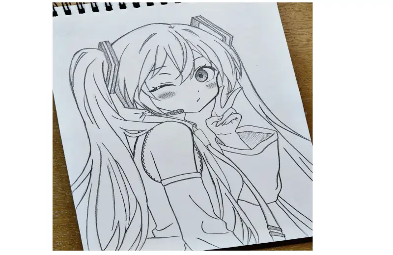 Drawing of Miku drawing created on DrawIsland