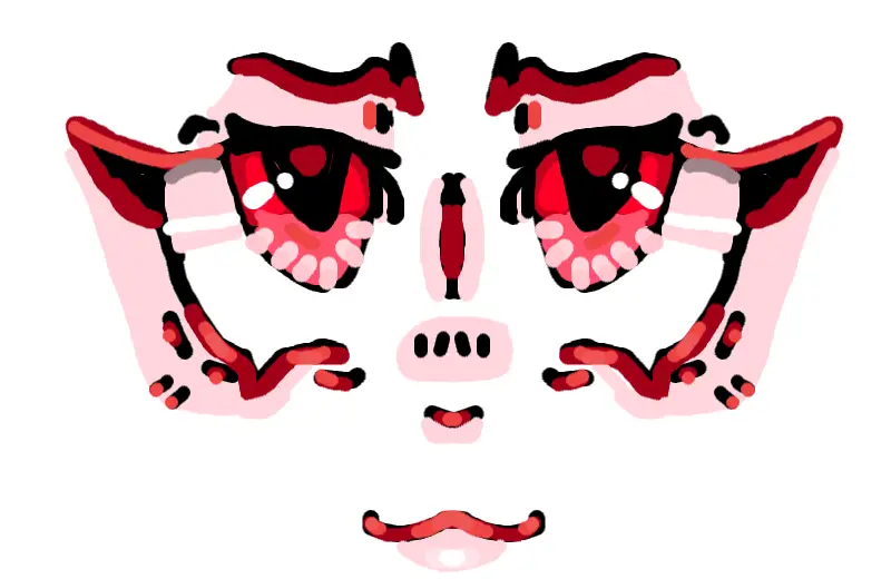 Drawing of non-lazy red face created on DrawIsland